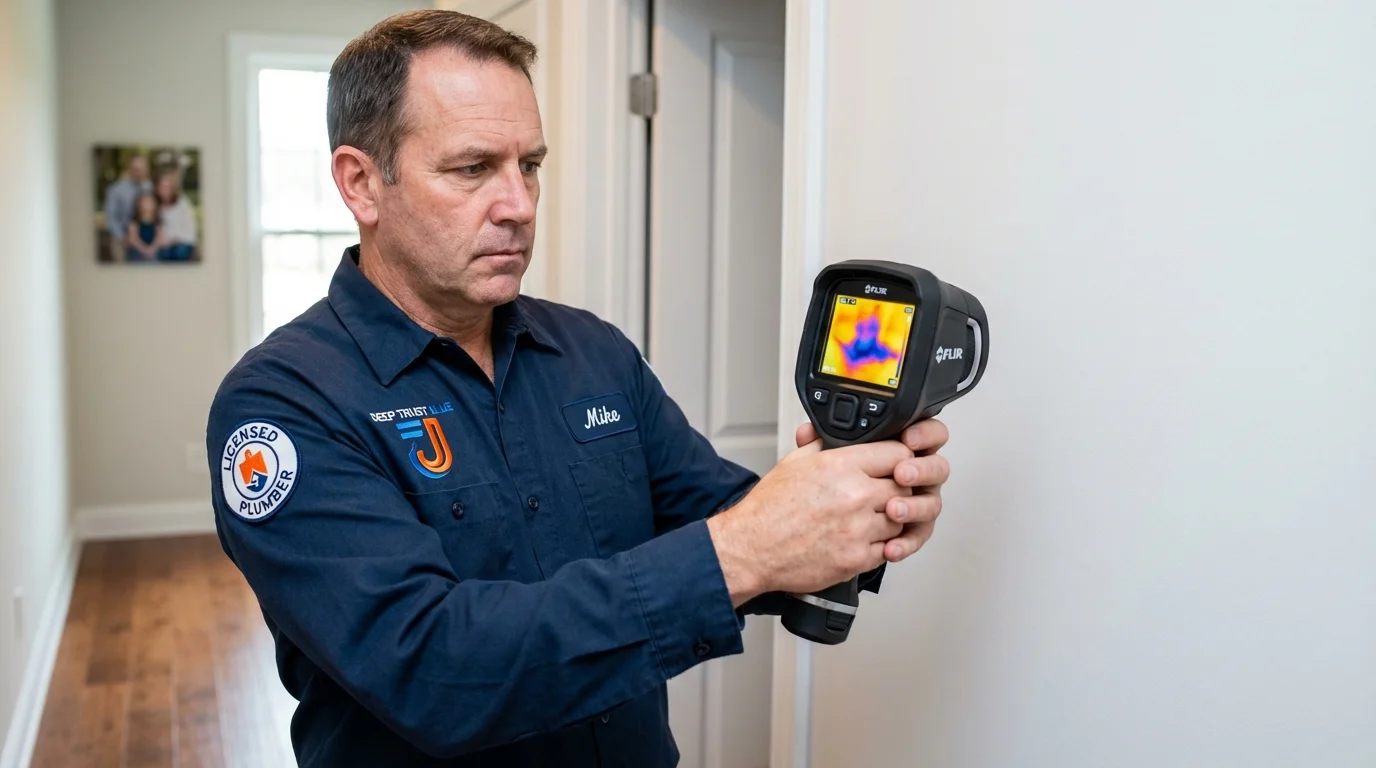 Thermal imaging leak detection by Johns Plumbing LLC in Questa
